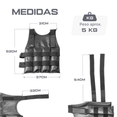 Colete com pesos para treinamento 5kg premium Pista e Campo
