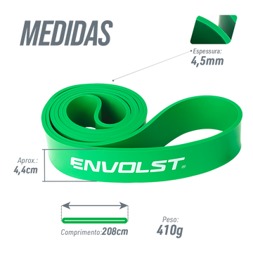 Superband resistência super forte (cor verde) 4,4cm Pista e Campo