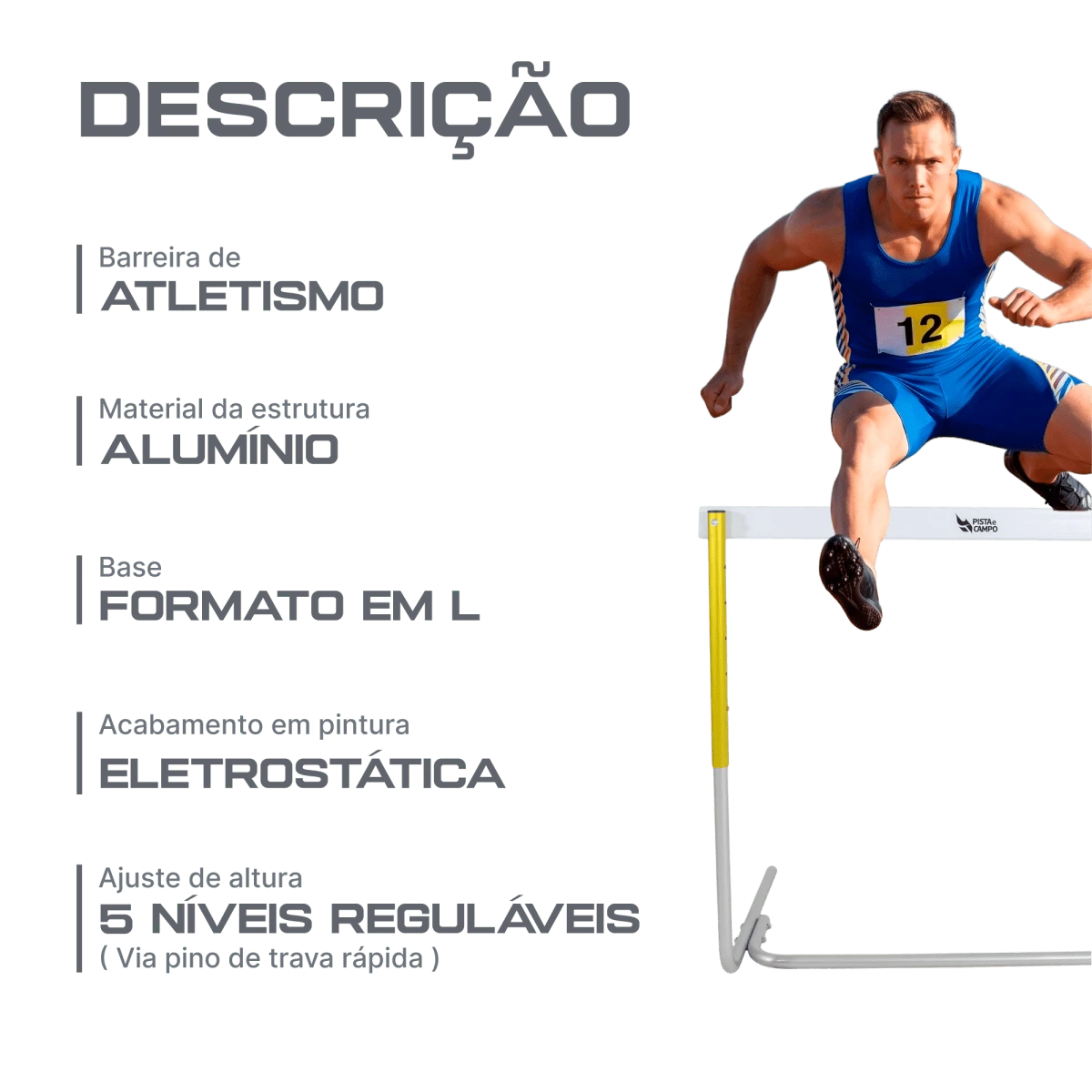 Barreira de atletismo de aço para treinamento Pista e Campo
