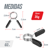 Par de Presilhas Grampo 28mm para Barra Musculação Envolst
