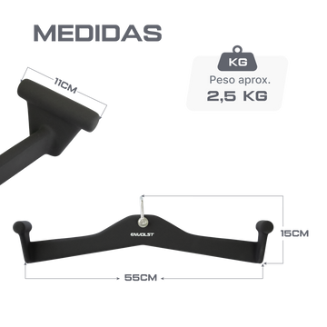 Puxador Anatômico Pegada 55cm Emborrachado Envolst