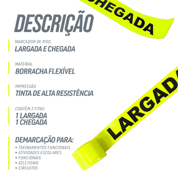 Marcador de Largada e Chegada 2 Peças 1,50m Pista e Campo