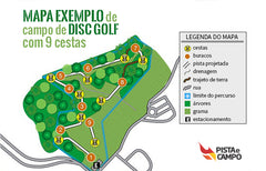 Alvo oficial para disc golf (golfe de disco) Pista e Campo