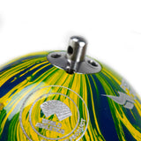 Martelo de atletismo de aço 7,26Kg 110mm ATE Pintura Especial Brasil WA-IAAF - com cabo e empunhadura