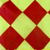 Bandeira xadrez de árbitro auxiliar de futebol com cabo metálico Velden - Par