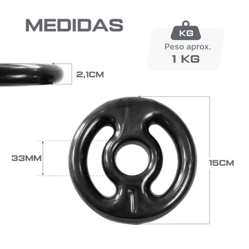 Anilha Vazada Emborrachada 1kg Envolst