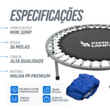 Mini Jump Cama Elástica Profissional dobrável 36 molas de aço com capa Pista e Campo pes em aco