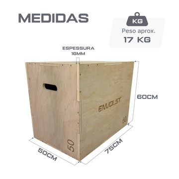 Caixa de Salto Plyo box para Crossfit Envolst