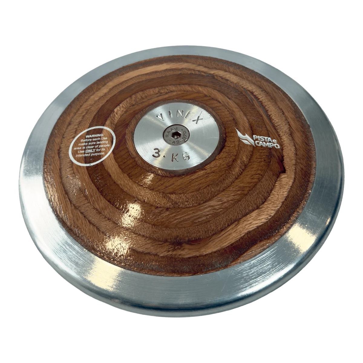 Disco de aço e madeira 3kg Pista e Campo