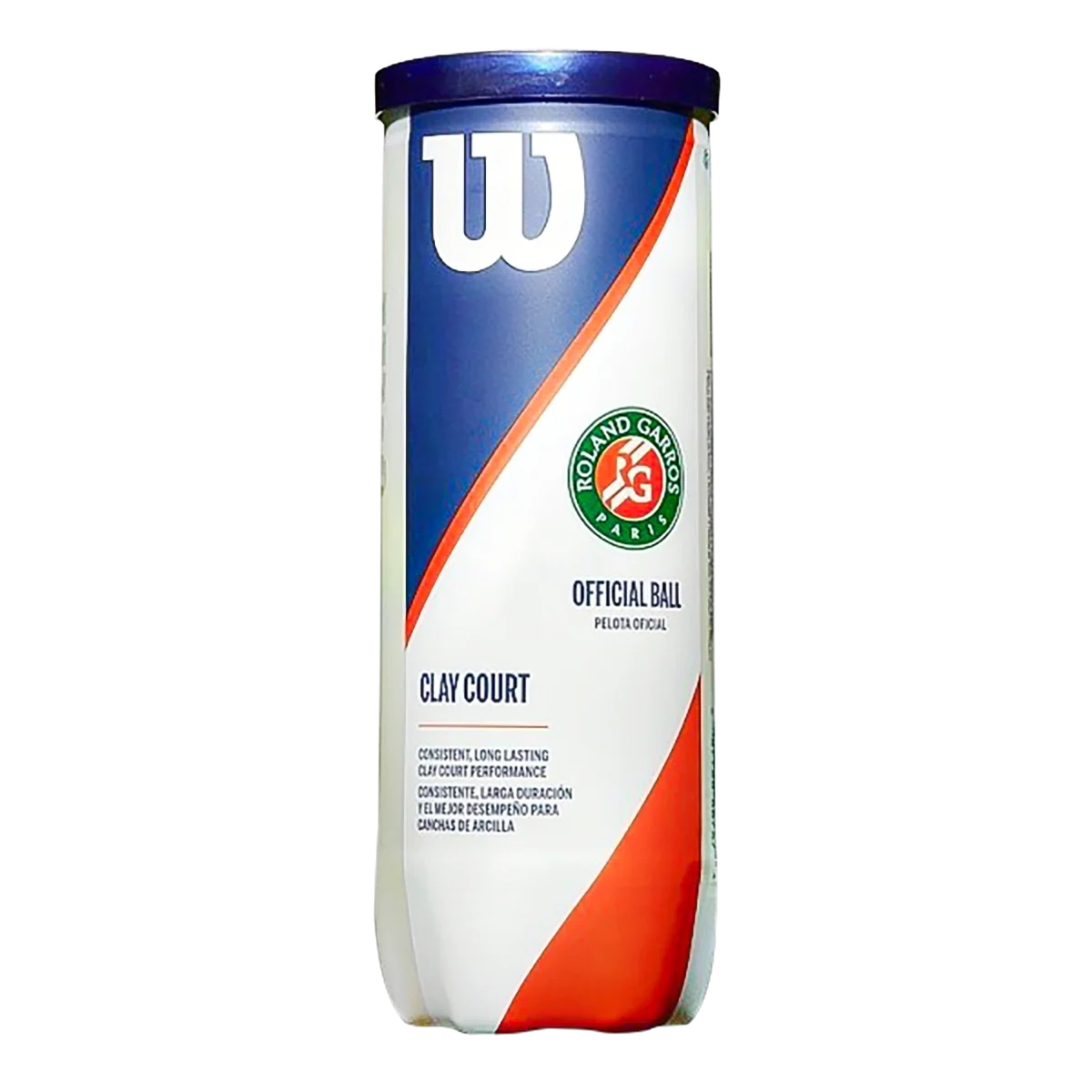 Bolinha/bola de tênis de campo Roland Garros Wilson - tubo com 3 und