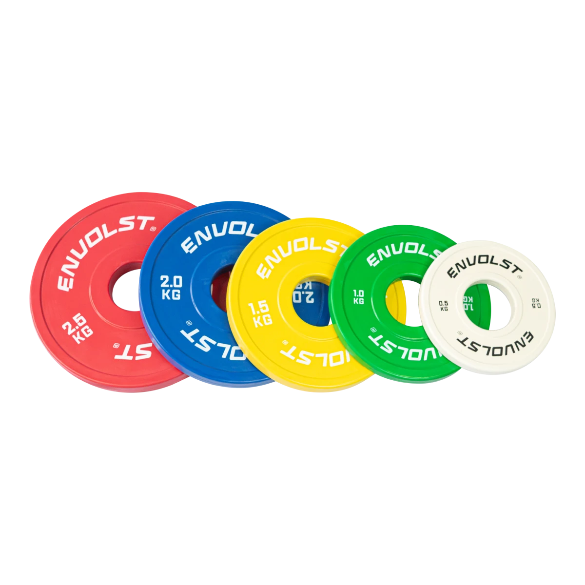 Anilha Olímpica Fracionada Emborrachada 0,5Kg Envolst