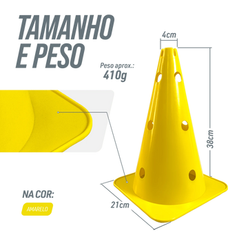 Cone Furado Premium 38cm Velden - Unidade