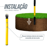 Bandeirola de escanteio oficial de futebol de campo reclinável Velden - cnj com 4 und Cor das bandeiras:Amarelo