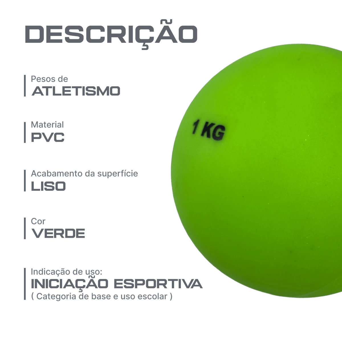 Peso de PVC 1kg Pista e Campo