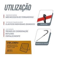 Quadro elástico de aço para retorno de bolas 1x1m Velden