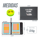 Prancheta tática magnética com caneta para treinamento de voleibol Pista e Campo - Modelo pasta preta
