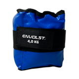 Tornozeleira caneleira em vinilona azul profissional 4kg Envolst - par