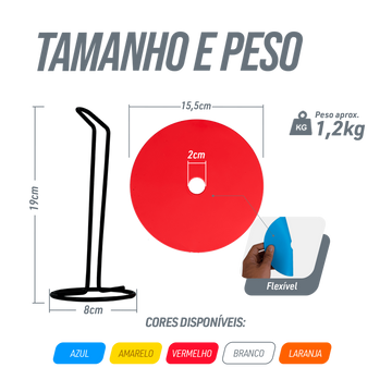 Discos Marcadores com 25 peças com Suporte Velden