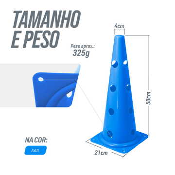Cone Furado 50cm para Treino Esportivo Velden - Unidade