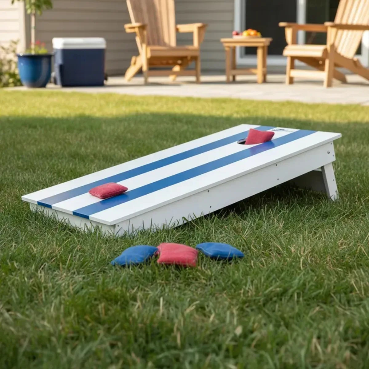 Jogo Cornhole com 1 buraco 8 saquinhos (par) NeoFun