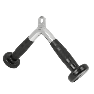 Puxador Tríceps em V Cromado Maciço e Emborrachado Envolst