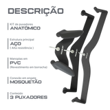 Kit Puxadores Anatômicos Revestido Musculação Envolst