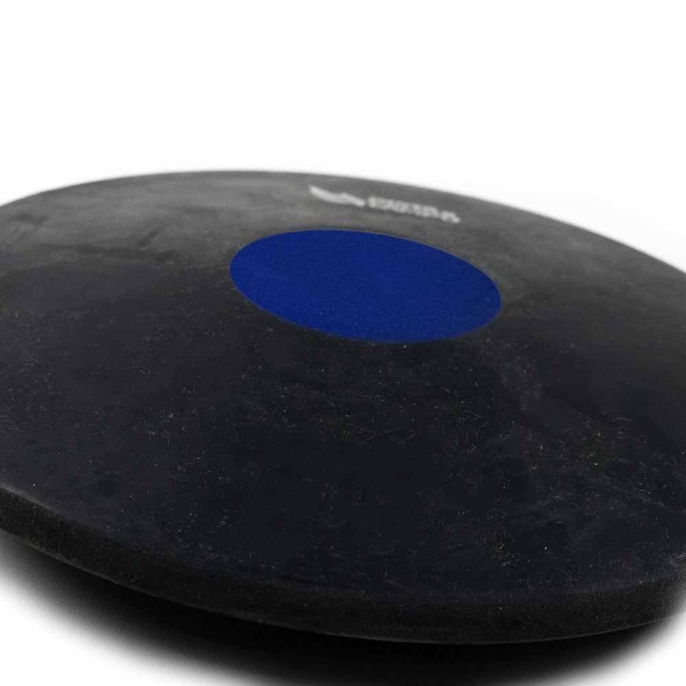 Disco de atletismo de borracha preto com centro colorido 1,00kg Pista e Campo detalhe