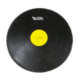 Disco de atletismo de borracha preto com centro colorido 1,50kg Pista e Campo frente