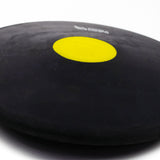 Disco de atletismo de borracha preto com centro colorido 1,50kg Pista e Campo detalhe