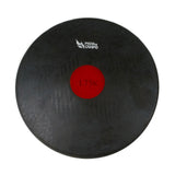 Disco de atletismo de borracha preto com centro colorido 1,75kg Pista e Campo frente