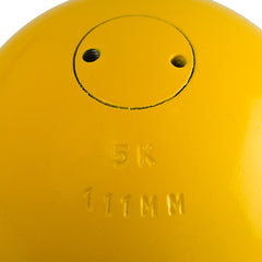 Peso de atletismo de aço 5 kg 111mm Vinex - Certificado WA-IAAF