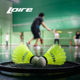 Volante peteca de badminton de nylon Loire - tubo com 06 und