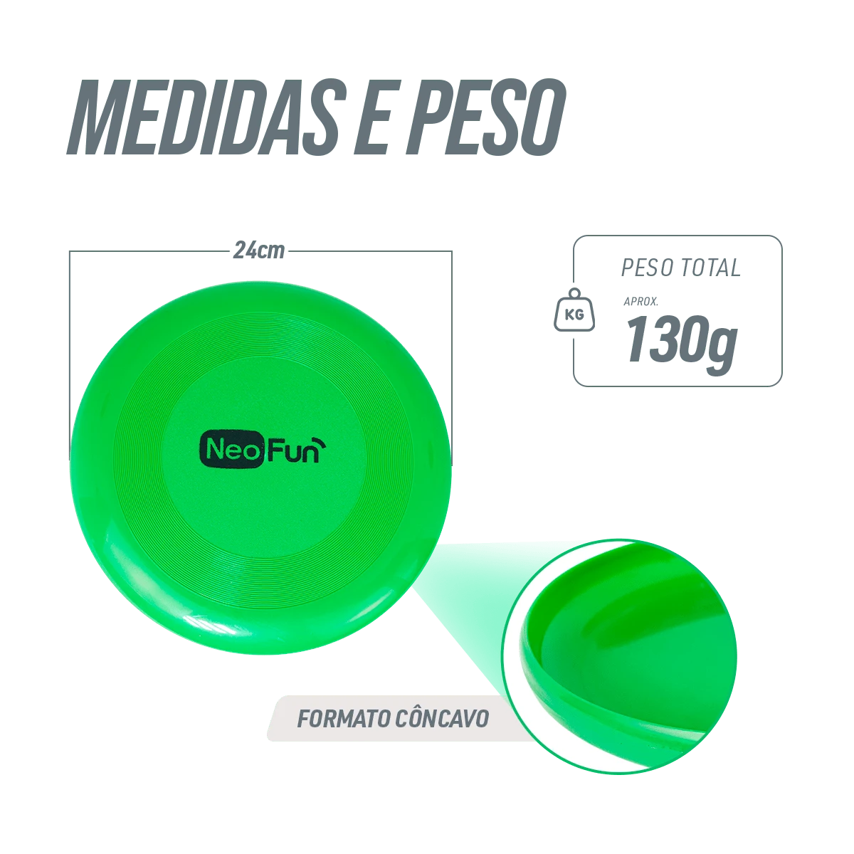 Frisbee de plástico para recreação Neofun - Verde