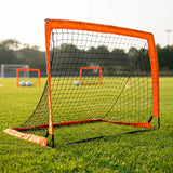 Mini-trave de futebol pop-up de fibra de vidro e rede de nylon média (120x80x80cm) Velden