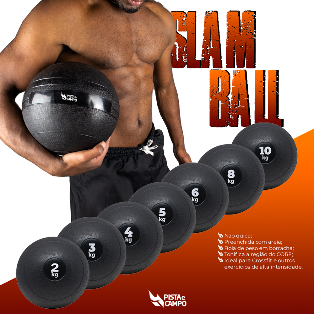 Bola slam ball 10kg Pista e Campo bolas 2 a 10