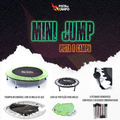 Mini Jump Cama Elástica Profissional dobrável 36 molas de aço com capa Pista e Campo mkpt