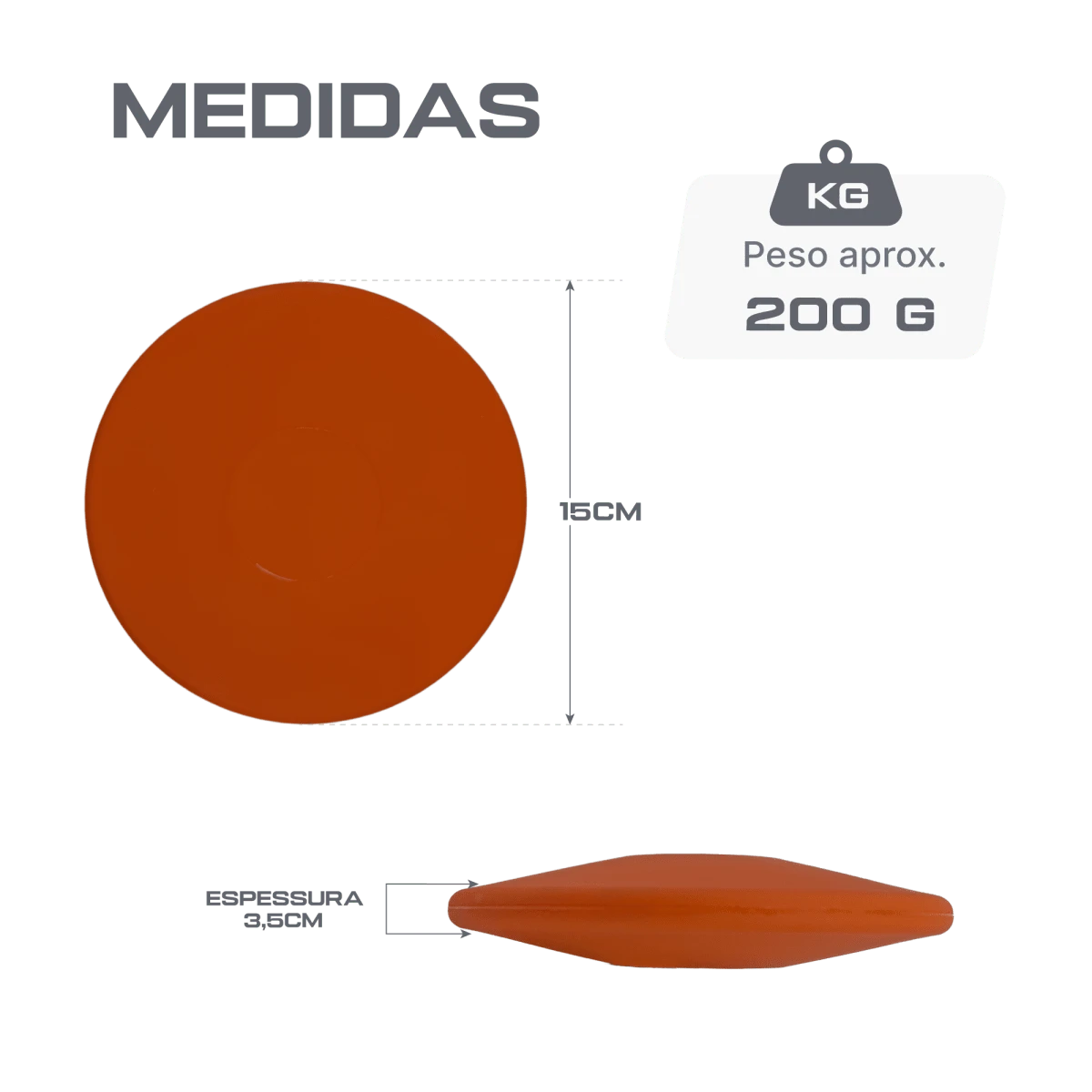 Disco de atletismo de PVC macio 200g Pista e Campo