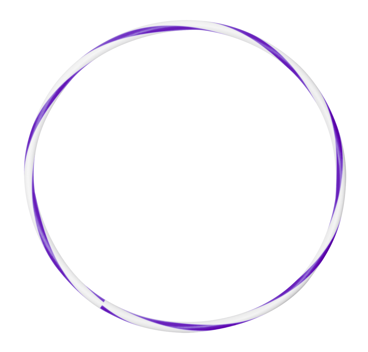 Arco de ginástica rítmica bambolê em espiral 90cm de diâmetro Gracios - Azul e Branco