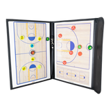 Prancheta tática magnética com caneta para treinamento de basquete Pista e Campo - Modelo pasta preta