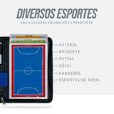 Pasta prancheta tática magnética 6 em 1 multiesportes Pista e Campo
