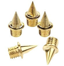 100 Pregos de alumínio para sapatilha de atletismo 6,4mm Pirâmide Pista e Campo DOURADO