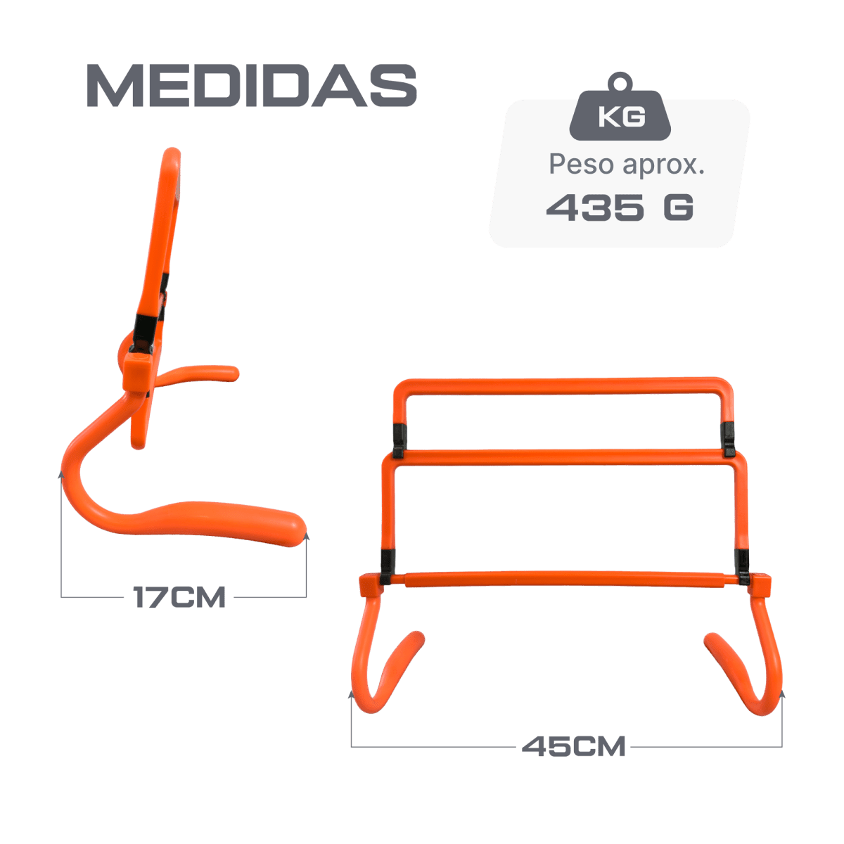 Barreirinha de PVC para treinamento Velden - Largura: 44cm. Altura ajustável (com extensores)