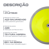 Disco de atletismo de aço e ABS 0,75kg Powered by CBAt