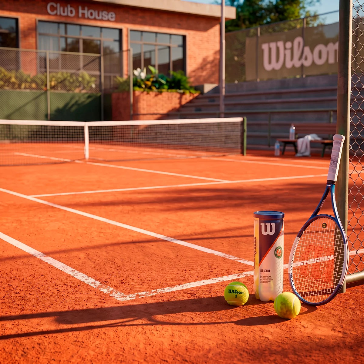 Bolinha/bola de tênis de campo Roland Garros Wilson - tubo com 3 und