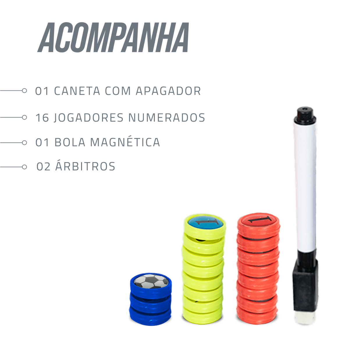 Prancheta tática magnética com caneta para treinamento de handebol Pista e Campo - Modelo pasta preta