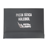 Prancheta tática magnética com caneta para treinamento de voleibol Pista e Campo - Modelo pasta preta
