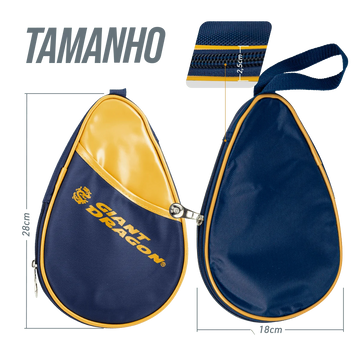 Capa Raqueteira Giant Dragon para Tênis de Mesa Azul e Amarel
