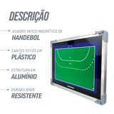 Quadro tático magnético de alumínio com acessórios 45x30 Pista e Campo - Handebol