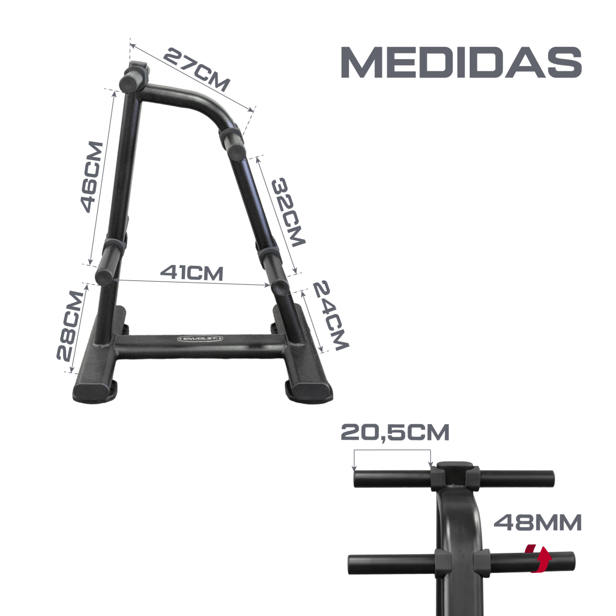 Suporte Expositor de Anilhas Olímpicas até 500Kg Envolst