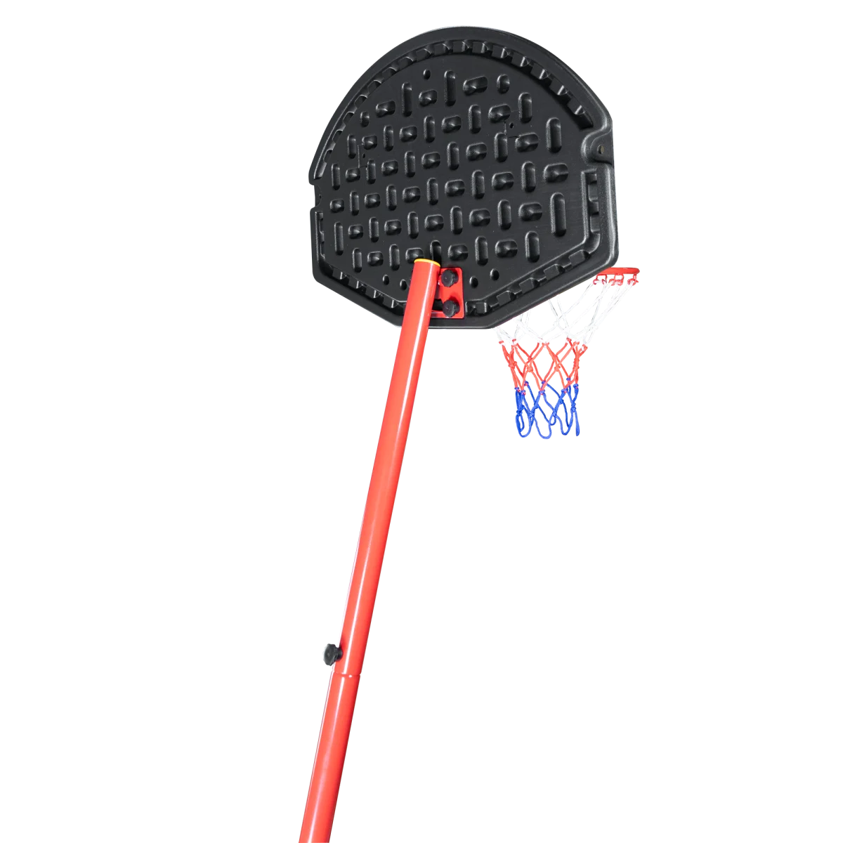 Tabela de basquete infantil móvel com poste, quadro plástico e aro Pista e Campo